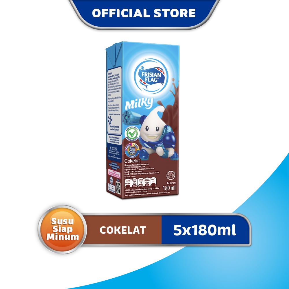 

Frisian Flag Susu UHT Milky Cokelat 180ml x5