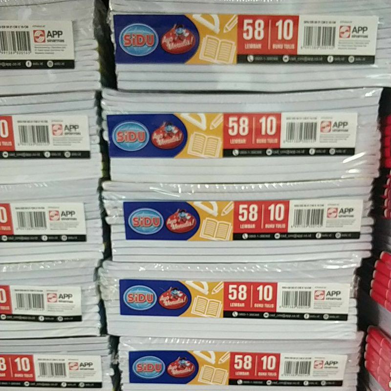 

BUKU TULIS GARIS SINAR DUNIA SIDU 58 LEMBAR /Buku tulis 58 (Isi 10 Pcs)/perlengkapan sekolah/alal-alat sekolah