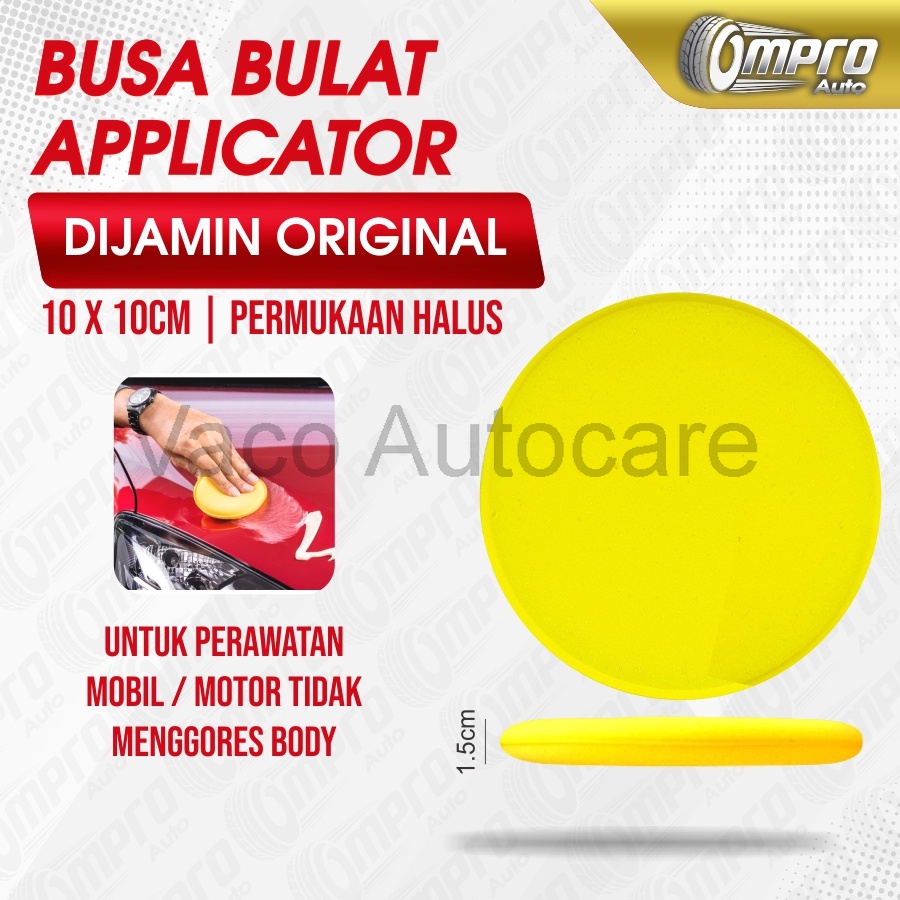 Busa Poles Mobil Pad Busa Poles Motor Spons Busa Poles Mini Applicator Pad Spons Bulat Spons Aplicat