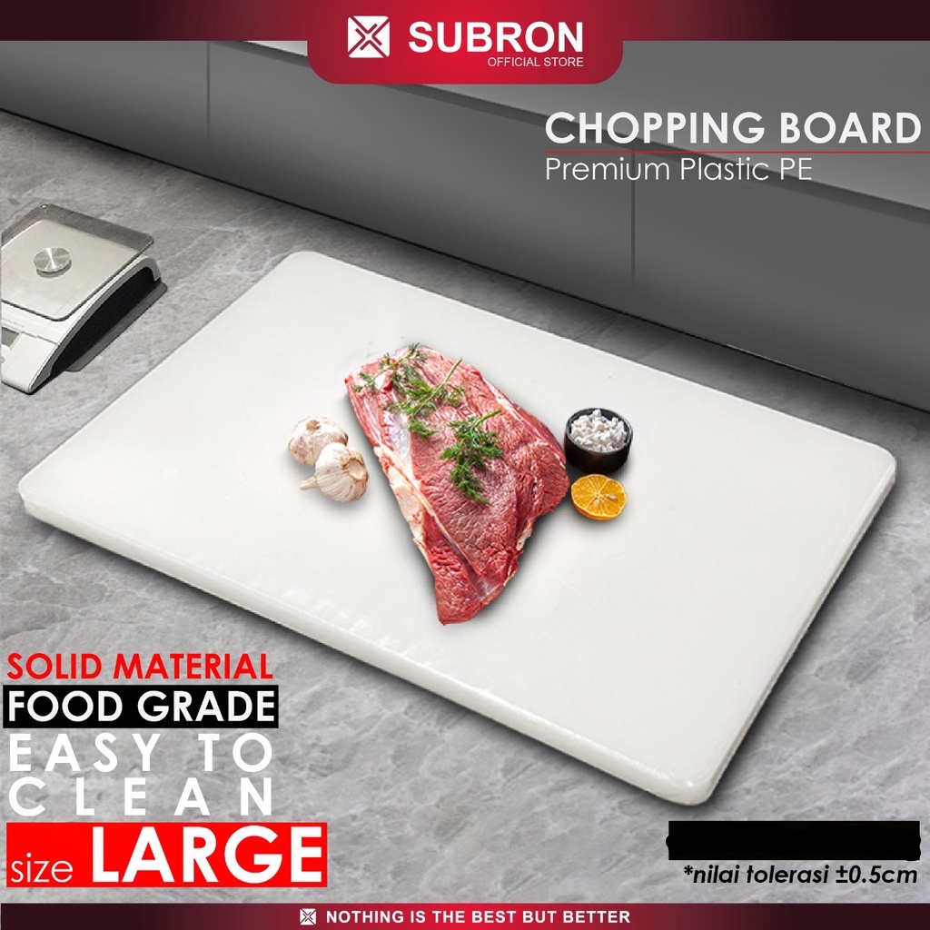 Talenan Plastik Cutting Chopping Board 40cm X 30cm Tebal 2CM High Quality Large JUMBO Food Grade SUB