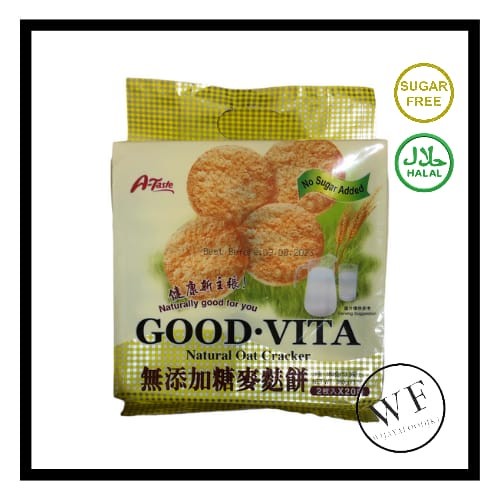 

A-Taste Good Vita Natural Oat Cracker / Biskuit Cracker No Sugar 380gr