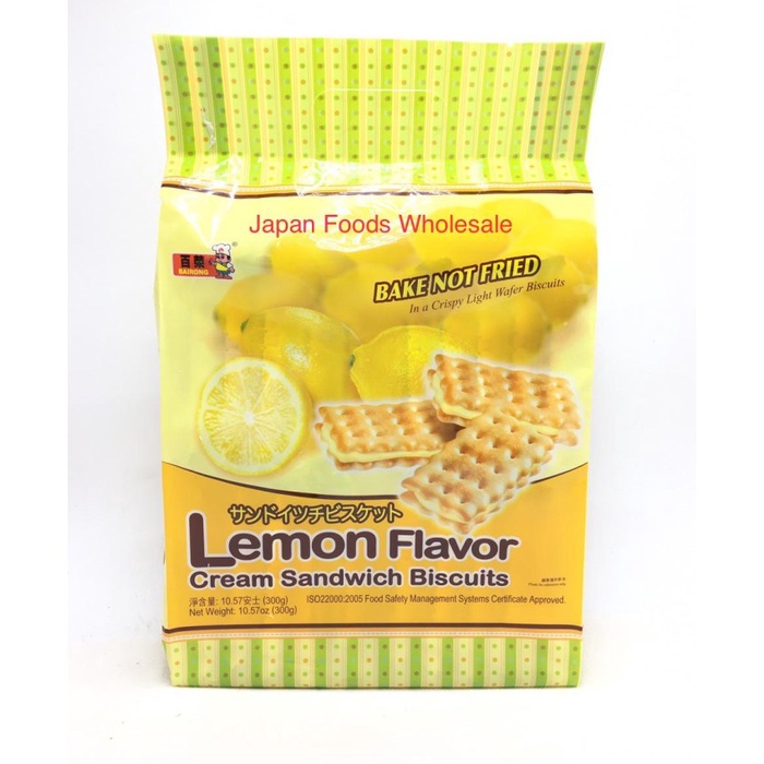 

Bairong Lemon Flavor Cream Sandwich Biscuit / biskuit impor / cemilan