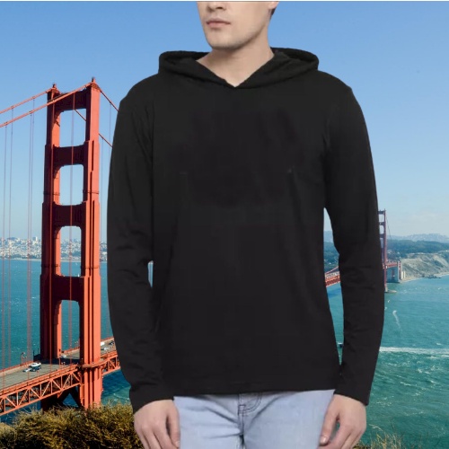 Kaos kupluk panjang polos terbaru / hoodie polos lengan panjang murah / baju olahraga pria wanita / 