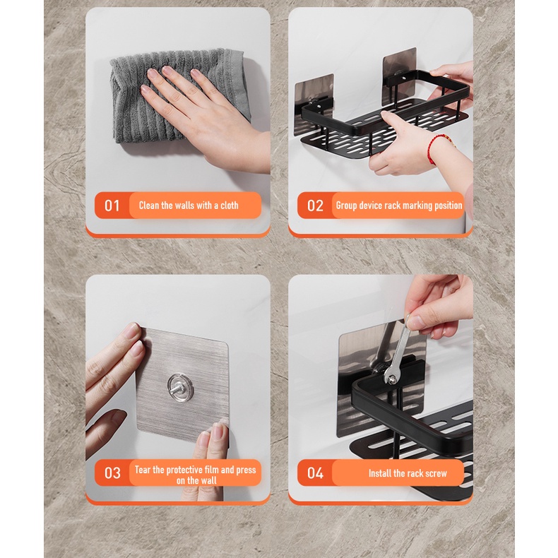 Rak Dinding Kamar Mandi/ Rak kamar mandi /rak sabun kamar mandi stainless /tempat sabun kamar mandi