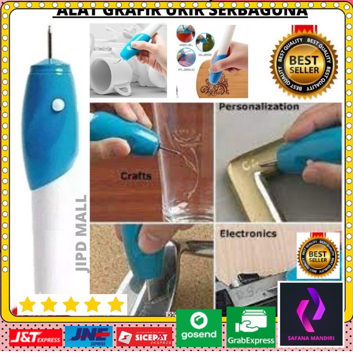 

RDY Alat Grafir Ukir Nama Elektrik Portabel Pen Serbaguna Besi Kayu