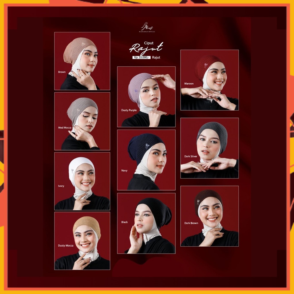 Ciput Rajut Arrafi Ciput Nyaman Iner Terbaru Ciput Kekinian Iner Kekinian Dalaman Hijab Adem Anti Bu