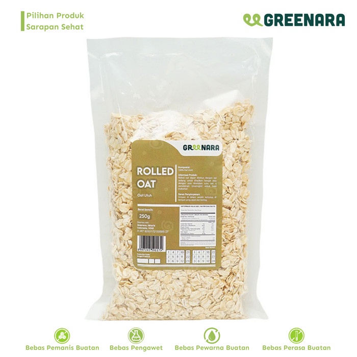 

[PREMIUM] Rolled Oat Natural 250gr KUALITAS TERBAIK