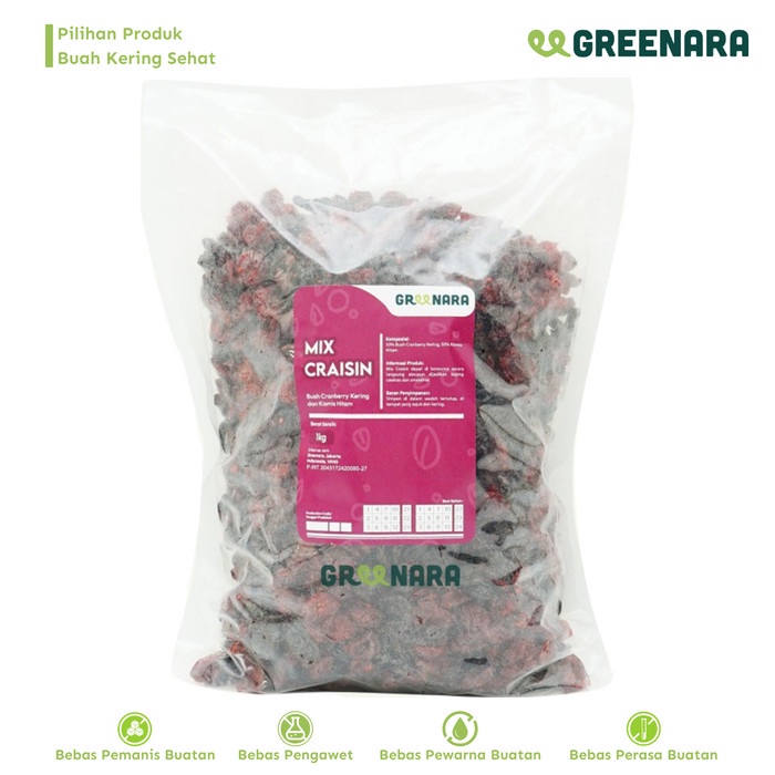 

[PREMIUM] Mix Craisin 1 Kg / Mix Dried Cranberry and Raisin KUALITAS TERBAIK