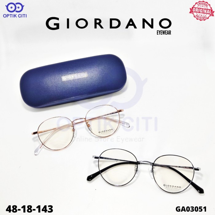Frame Kacamata  Wanita Bulat GIORDANO GA 03051 Original