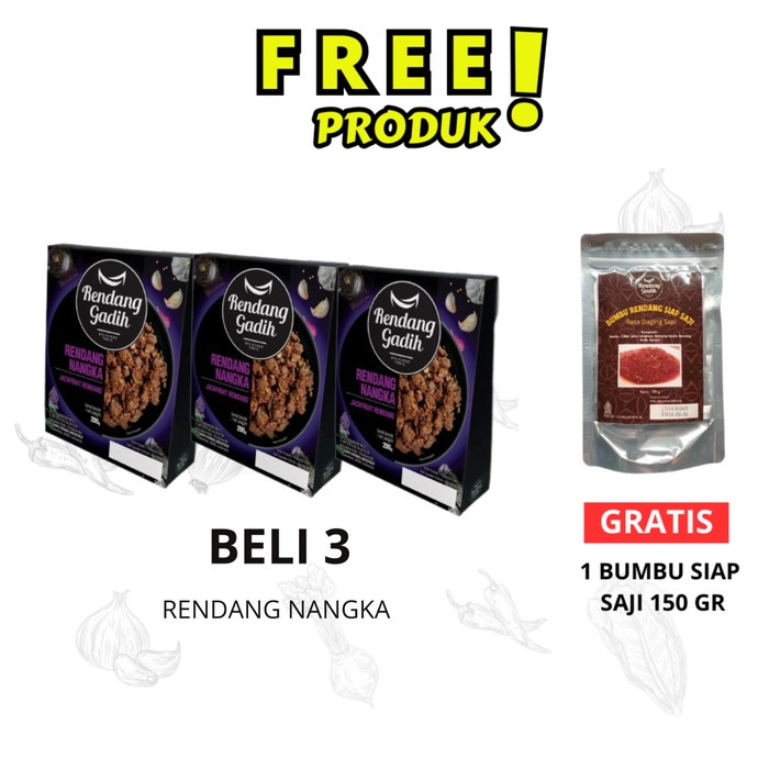 

PAKET 3 PCS RENDANG NANGKA TP