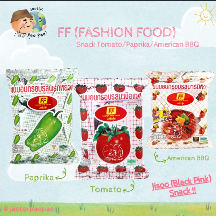 

[SUKSES] FF Tomato Crackers Snack Jisoo / Snack Tomat Paprika Import Bangkok paprika, 28gr