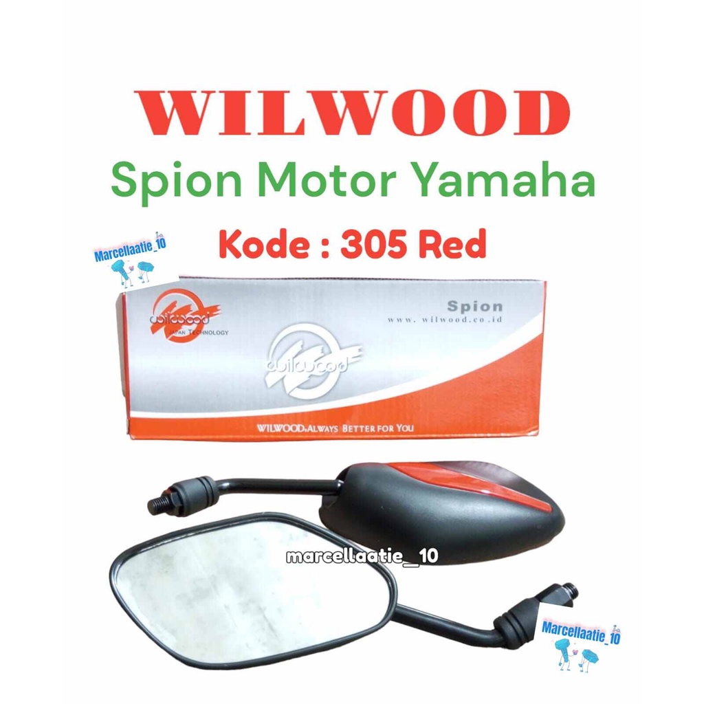 1 SET WILWOOD KACA SPION MOTOR YAMAHA 305 RED SPION YAMAHA KACA SPION YAMAHA MERAH MURAH KACA MOTOR 