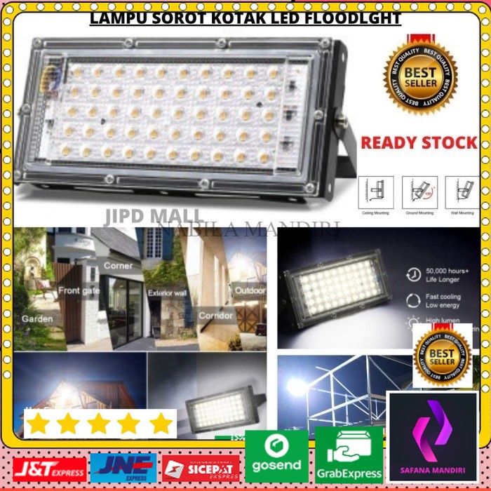 Lampu Sorot Kotak LED Waterproof 4500 Lumens 50 W Terang A8 111107