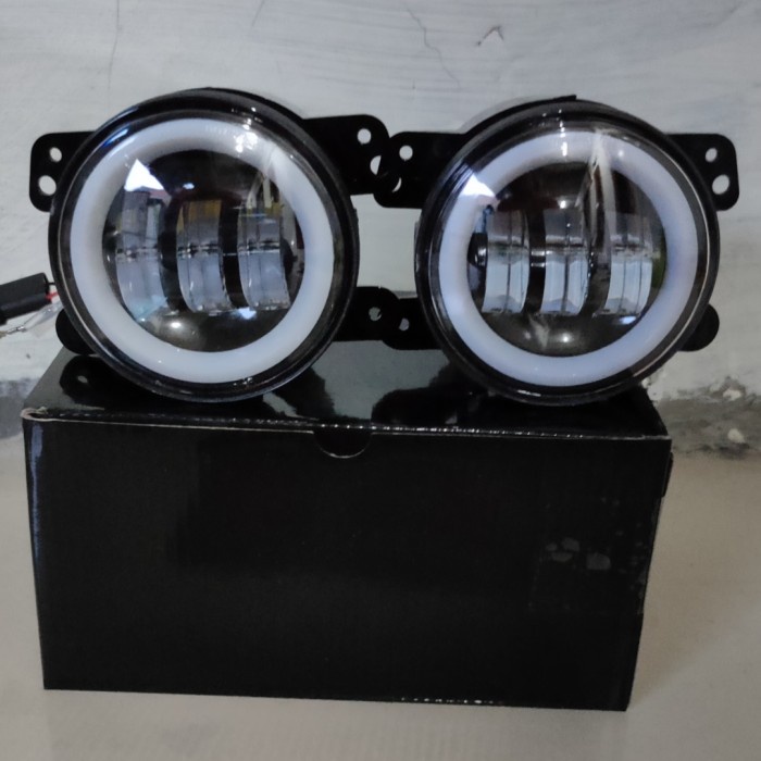 Lampu Led Foglamp Jeep Rubicon 3 Lensa Daymaker Mini 4inch Sepasang