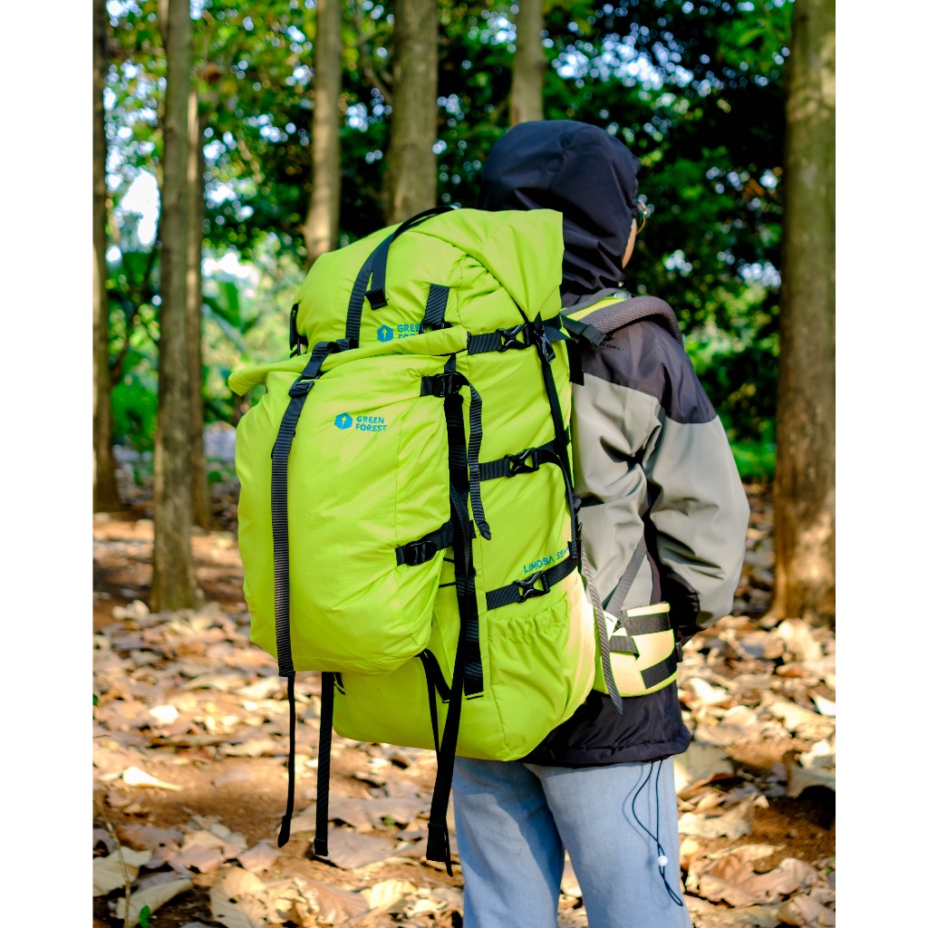 Greenforest Limosa Carrier Lightweight 55+10 Liter - Tas Gunung 2 in 1 Free Raincover outdoor