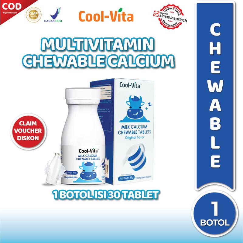 

Cool-Vita Milk Calcium Chewable Original Flavor 30 Tablets