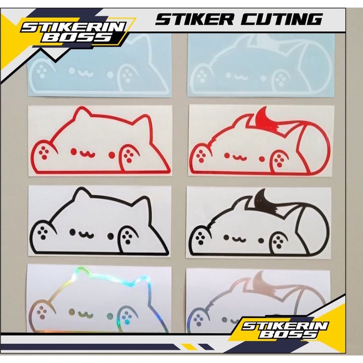 Stiker Lucu BONGO CAT Sticker Motor Cutting Viral Stiker Motor BEAT VARIO NMAX AEROX PCX MIO SCOOPY