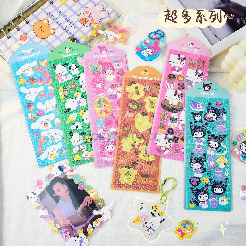 

PEARL STIKER GLITTER SANRIO / NEW STICKER SANRIO CINNAMOROL KUROMI MELODY