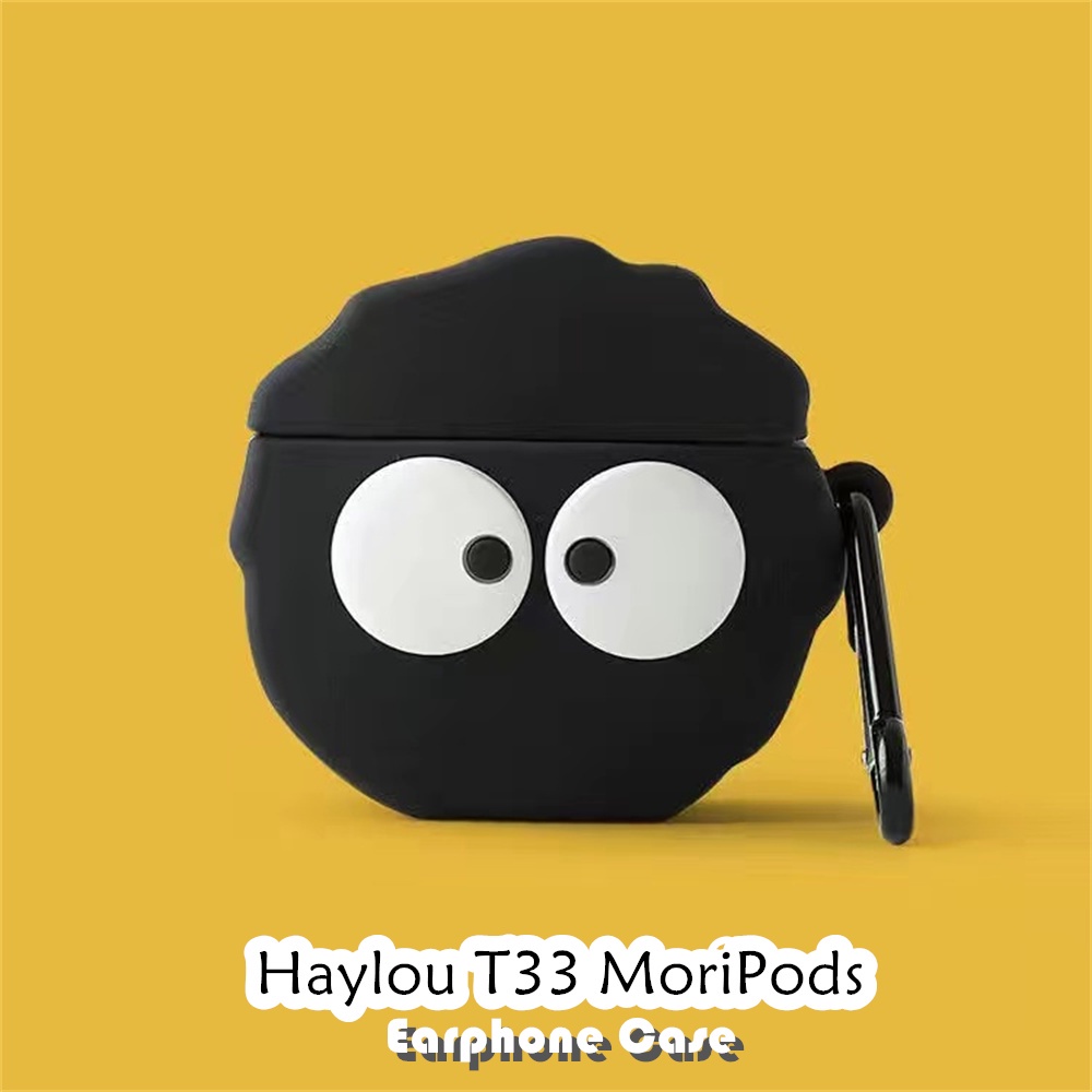 Coco Case Untuk Haylou T33 MoriPods Case Kartun Shiba Inu & ikan hiu Soft Silicone Kasus Telpon teli