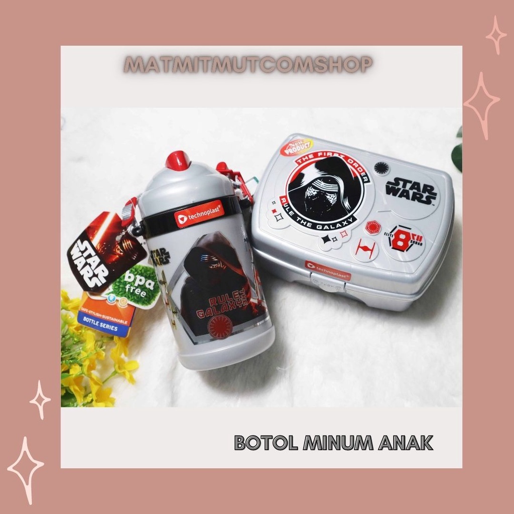 Botol Minum Anak Technoplast Botol Minum Botol Minum Anak Lucu dengan Sedotan BPA FREE MTM