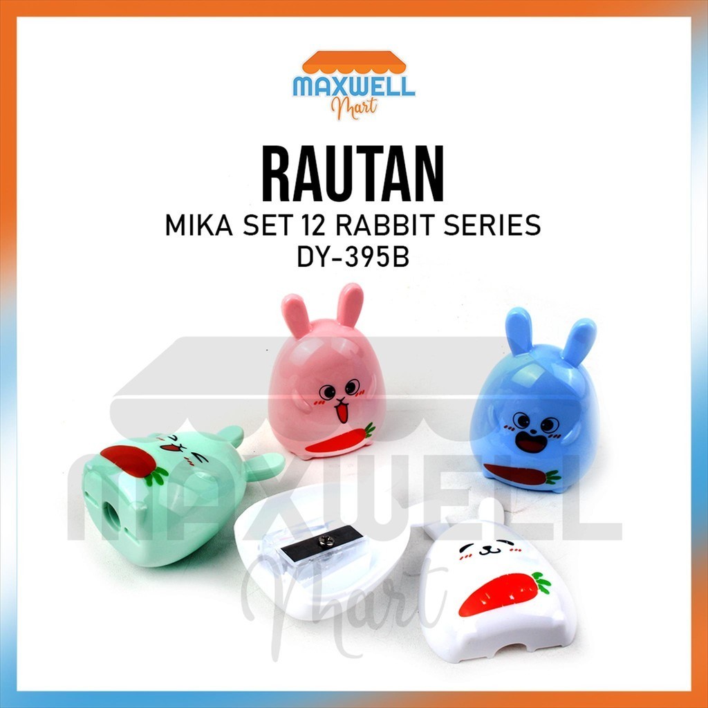 

[ES.JKT] 12 PCS Rautan MIKA Karakter DY-395B RABBIT / 1 Pak Serutan Fancy