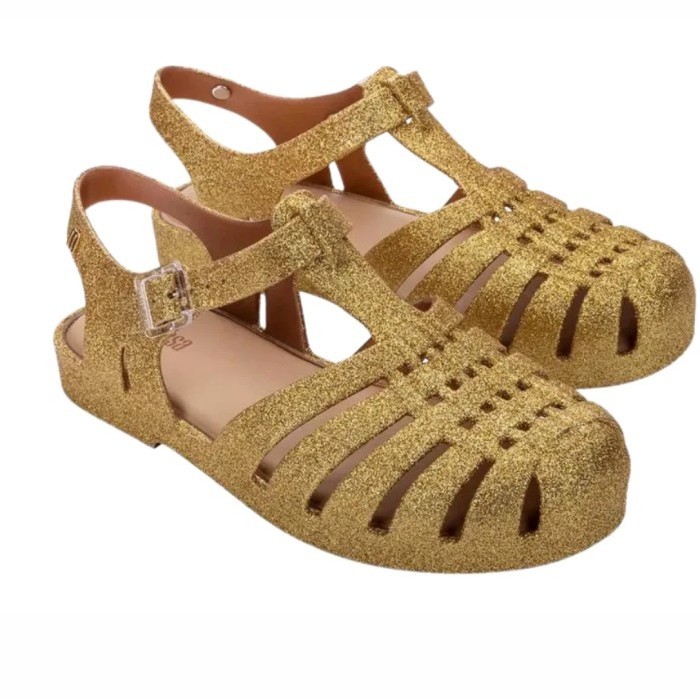 Sepatu Sandal Wanita Melissa Possession Glitter Ad Glitter Gold
