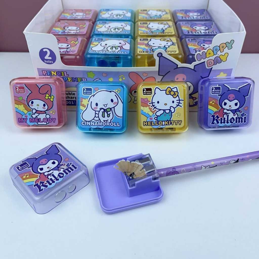 

BOBOMART 1 PCS RAUTAN PENSIL CL-90001 ANAK SEKOLAH SANRIO 2 LUBANG PENCIL SHARPENER SERUTAN MURAH