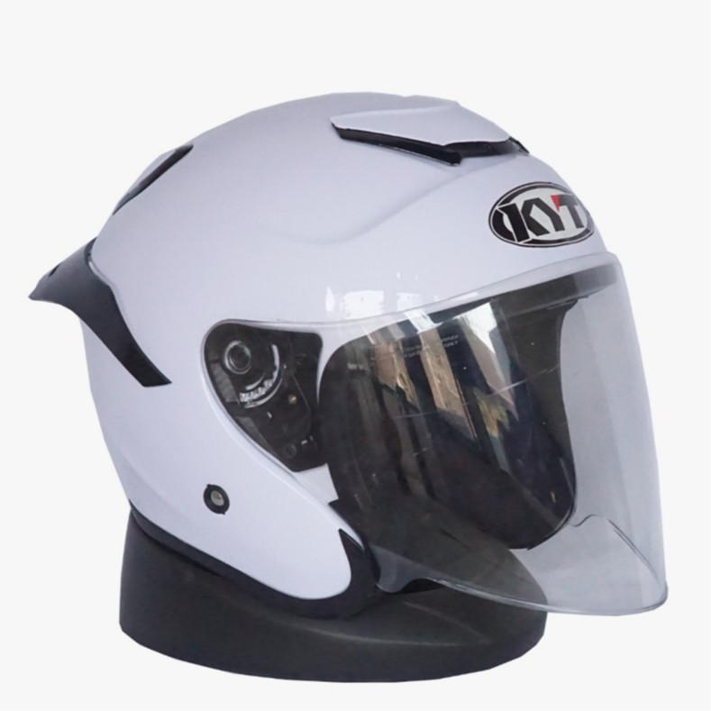 JN39 HELM HALF FACE MIRIP KYT KYOTO HELM SNI PRIA WANITA PAKET GANTENG SPOILER free stiker BISA COD