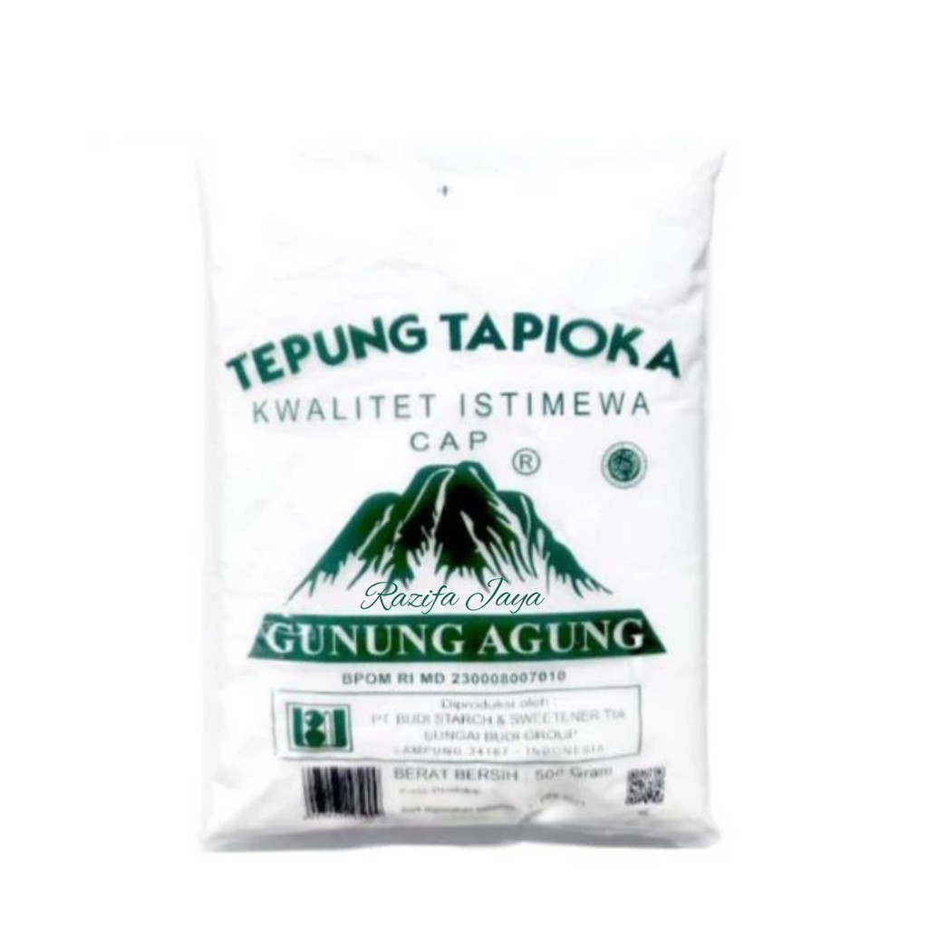 

Tepung Tapioka / Tepung Tapioka Cap Gunung Agung Hijau / Tepung Tapioka 500 Gram