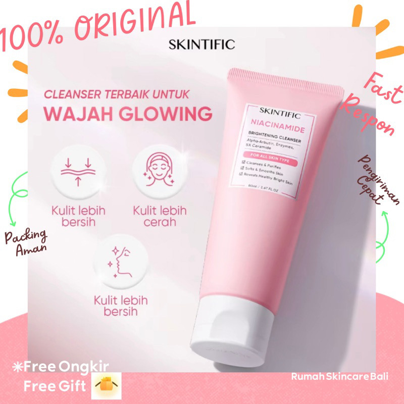 Skintific Niacinamide Brightening Cleanser Facial Wash beightening