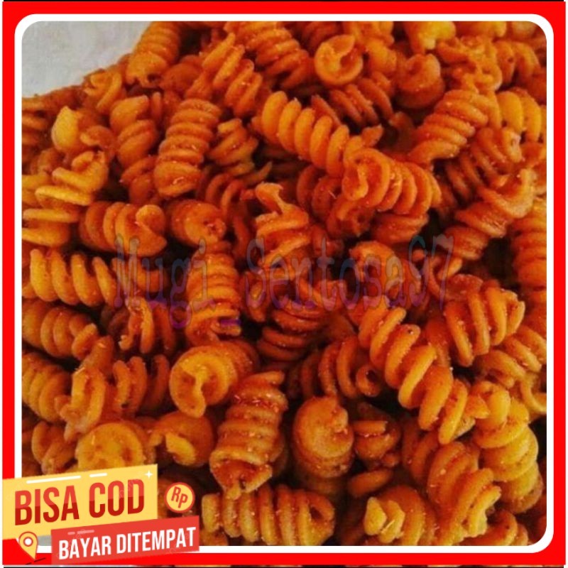 

1kg Makaroni keriting/ulir murah 8 varian rasa