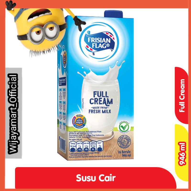 

Frisian Flag Purefarm Susu UHT Full Cream Kotak 946 ml