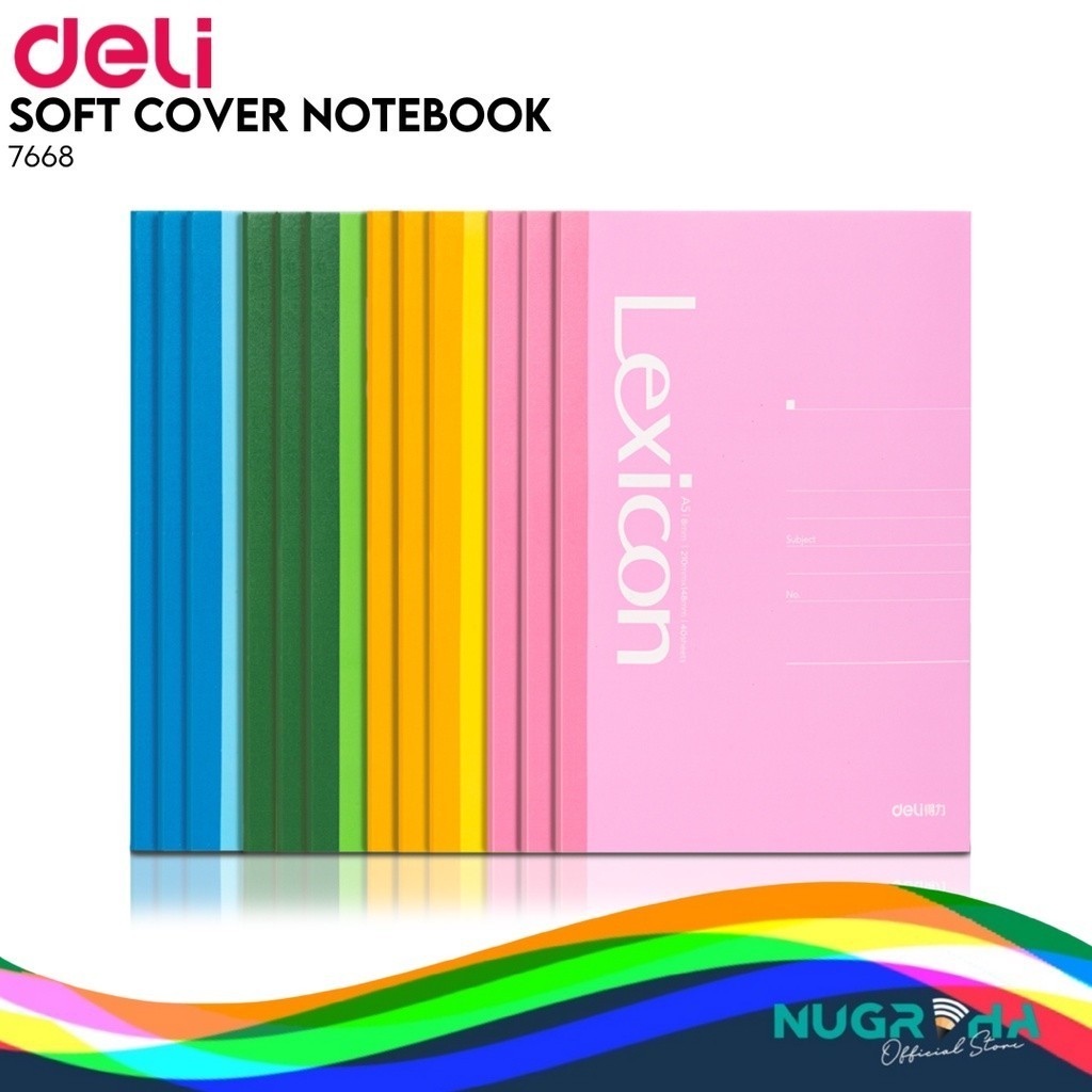 

Deli Softcover Notebook/Buku Catatan A5 60 gsm 40 Lembar 7668