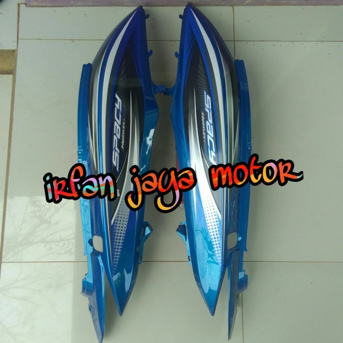 Cover body belakang honda Spacy biru plus striping