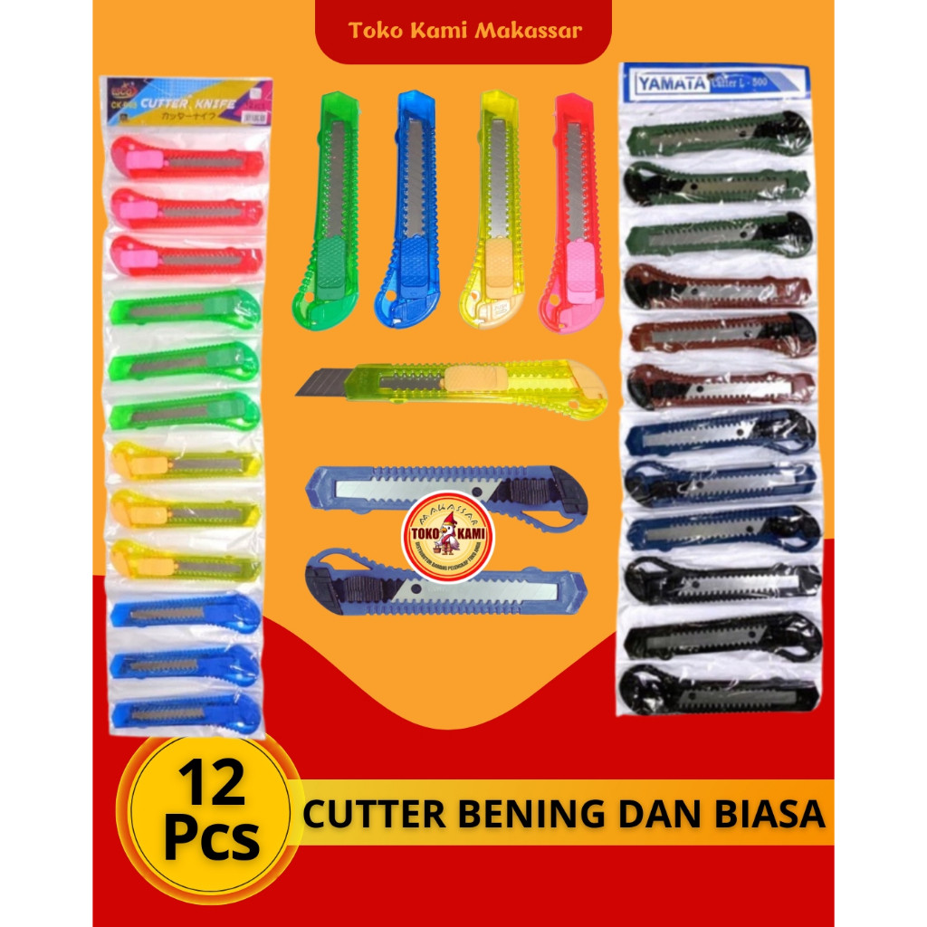 

CUTTER BENING DAN BIASA PER PCS MERK RANDOM