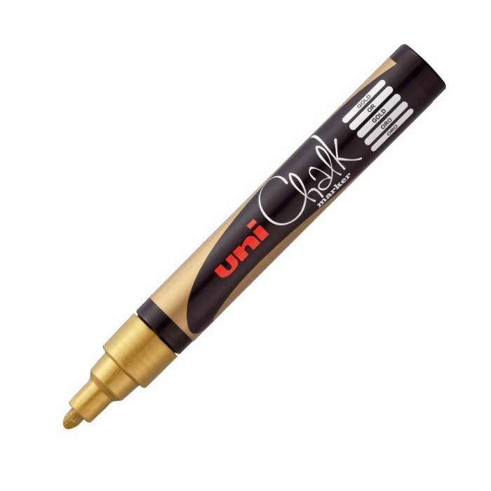 

PRODUK TERLARIS UNI Chalk Marker PWE-5M Marker Pen (Medium Point) - Gold