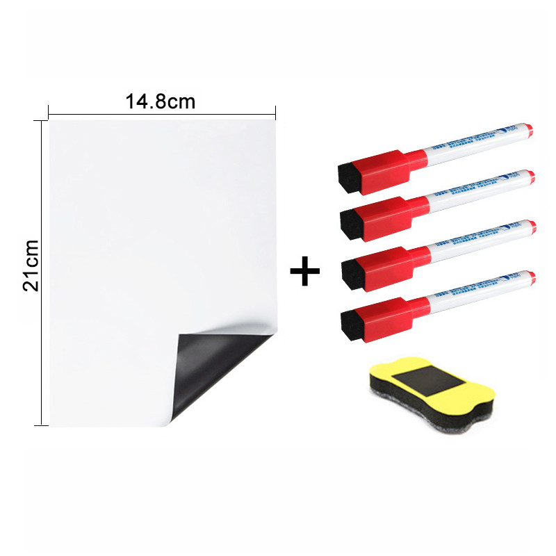 

A5 Size Magnetic Whiteboard,Dry Erase White Boards,Soft Home Office Kitchen Flexible Pad Fridge Stickers Memo Message Board