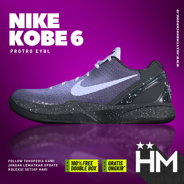 Sepatu Basket Kobe 6 Protro EYBL DM2825-001 (Size 39-47.5)