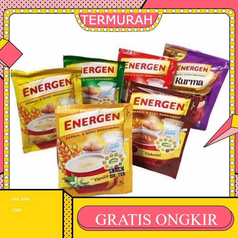 

Energen Sereal dan Susu / Minuman Energen Sereal 30 gram isi 10 pcs