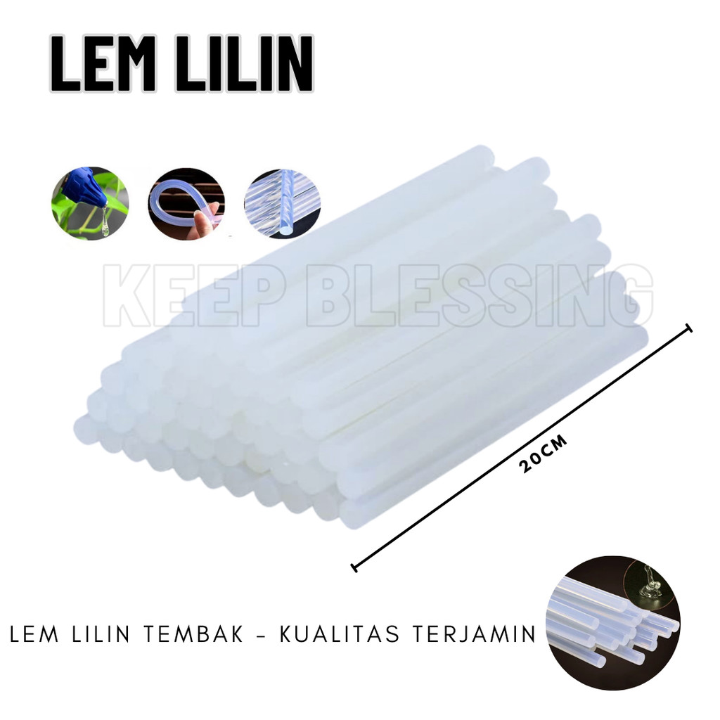 ( ISI LEM TEMBAK KECIL ) Isi Lem Tembak / Refill Glue Gun Kecil / Warna Putih / Ukuran 0.7 x 20 Cm /