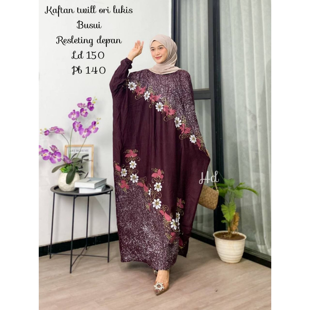 ORIGINAL PREMIUM KAFTAN LUKIS / KAFTAN TWILL ORI / KAFTAN LEBARAN 2023 MEWAH / KAFTAN TWILL ORI PEKA