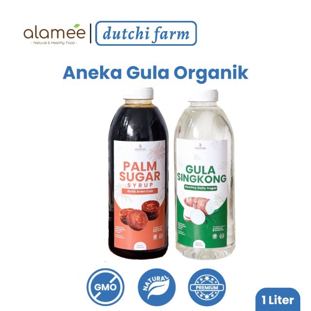 

ALAMEE Gula Aren Cair Singkong Ketela Palm Sugar Cair Organic Organik Pure Murni Sirup Pemanis 1ltr Dutchi Farm Dutchi Farm