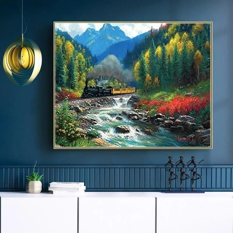

4486051 Digital oil painting living room decorative painting sofa background wall hanging painting