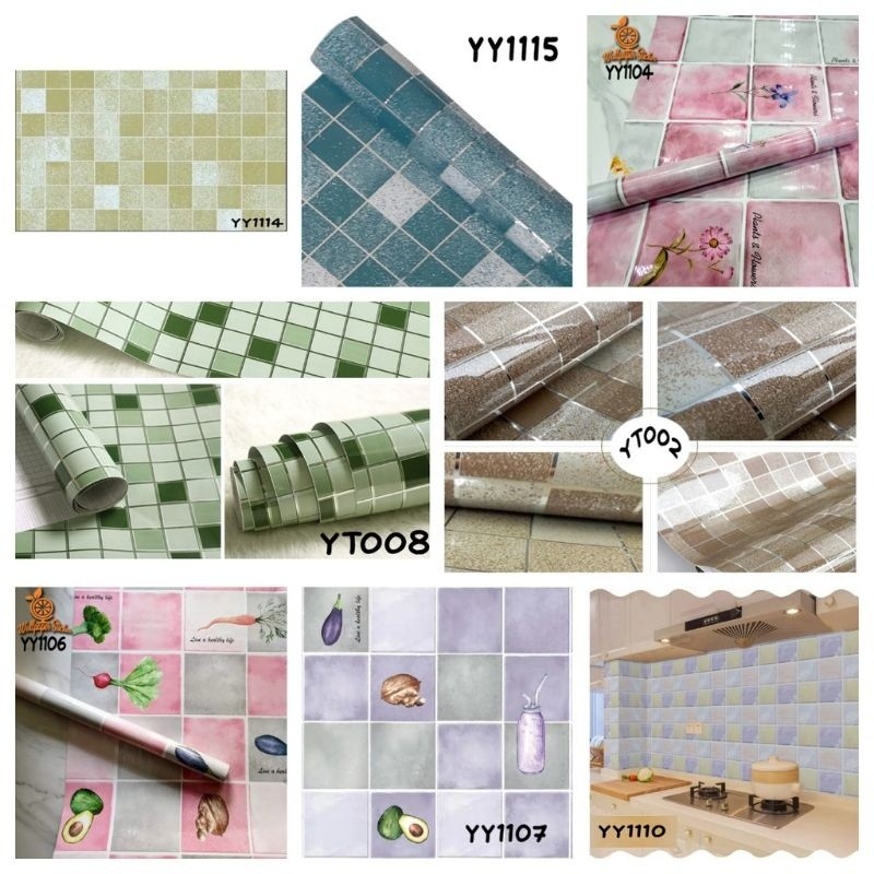 Wall Sticker Dinding Dapur / Stiker Dapur dan Kamar Mandi Anti Air Anti Minyak