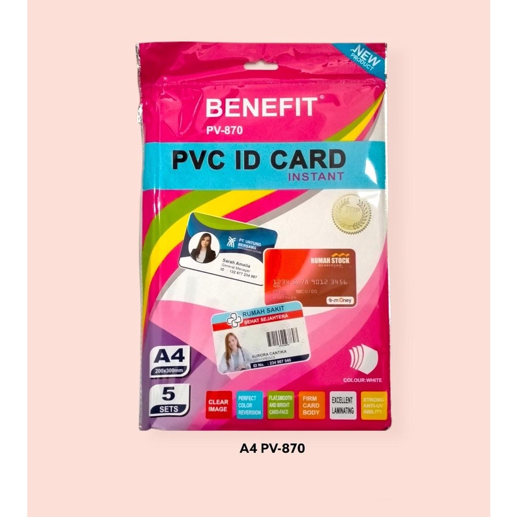 

KERTAS BAHAN KARTU NAMA INSTAN PVC ID CARD A4 ISI 5