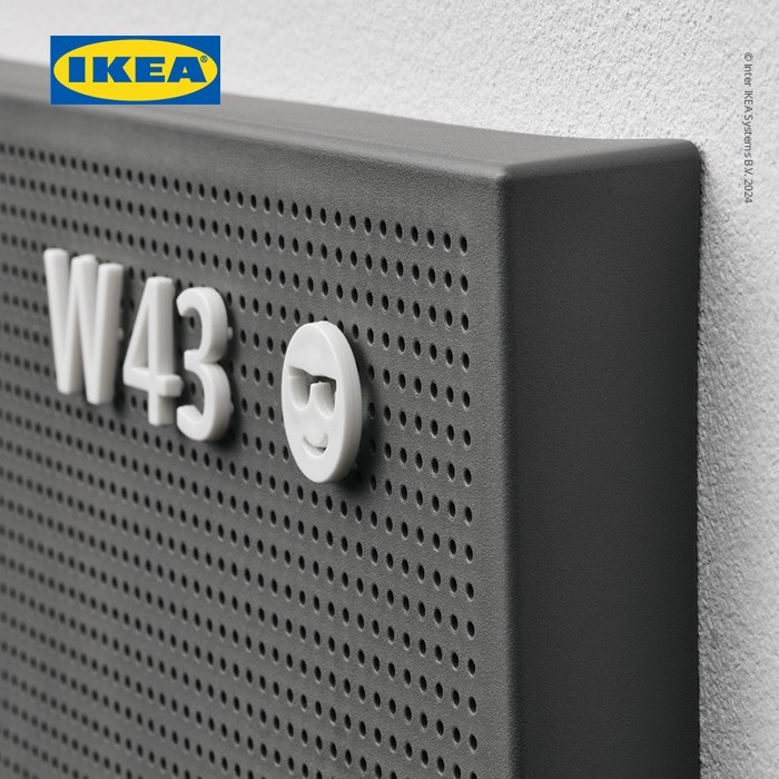 

IKEA SVENSÅS Papan Memo Berlubang Dengan Huruf 30x40 cm