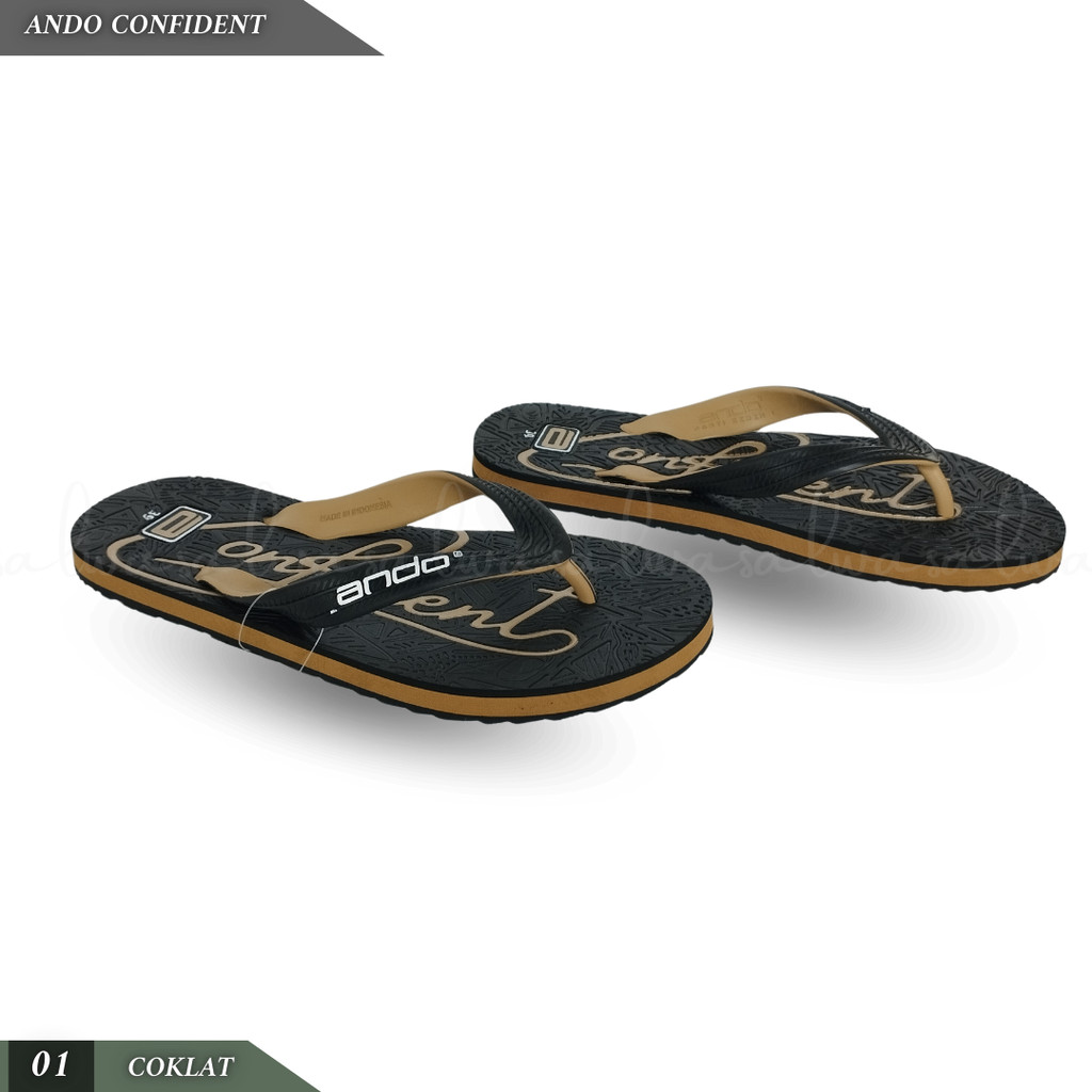 SANDAL ANDO CONFIDENT | SANDAL JEPIT KARET | SANDAL DEWASA PRIA