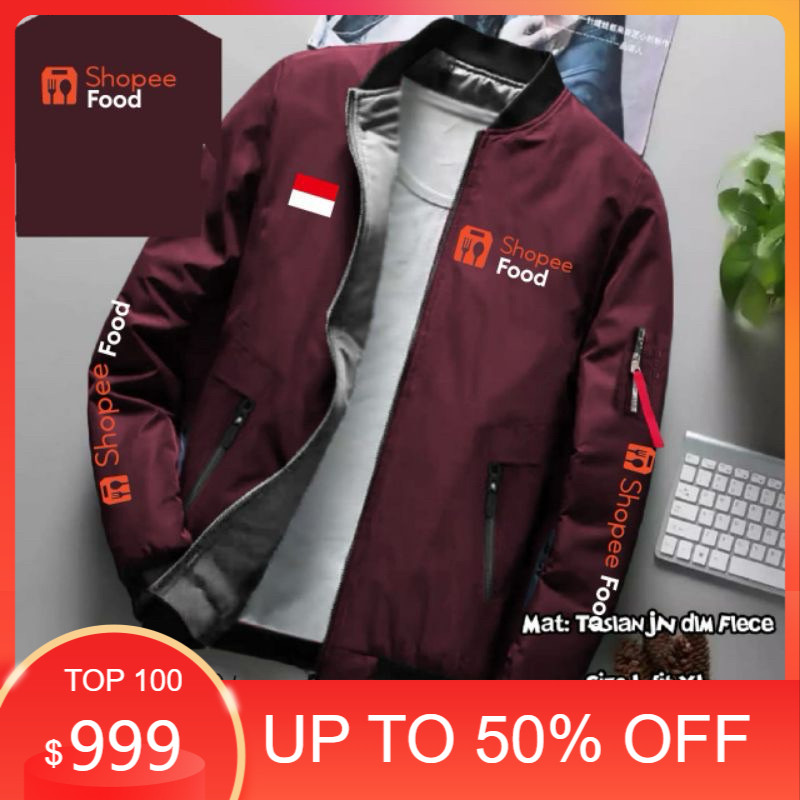 Free Nama  BOSS__JAKET CUSTOM SABLON LOGO BOMBER JAKET BISA BOLAK BALIK