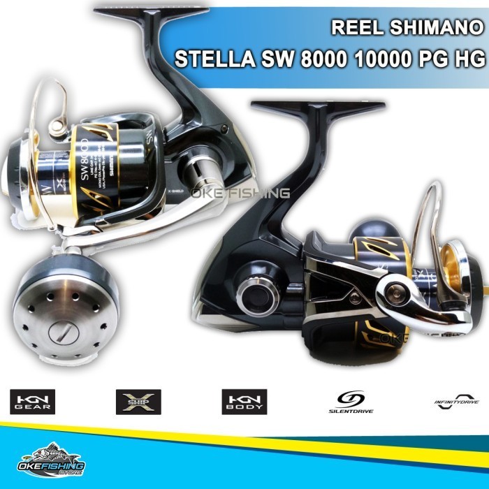 Reel Pancing Shimano Stella 14 SW8000PG 14.1 Ball Bearing