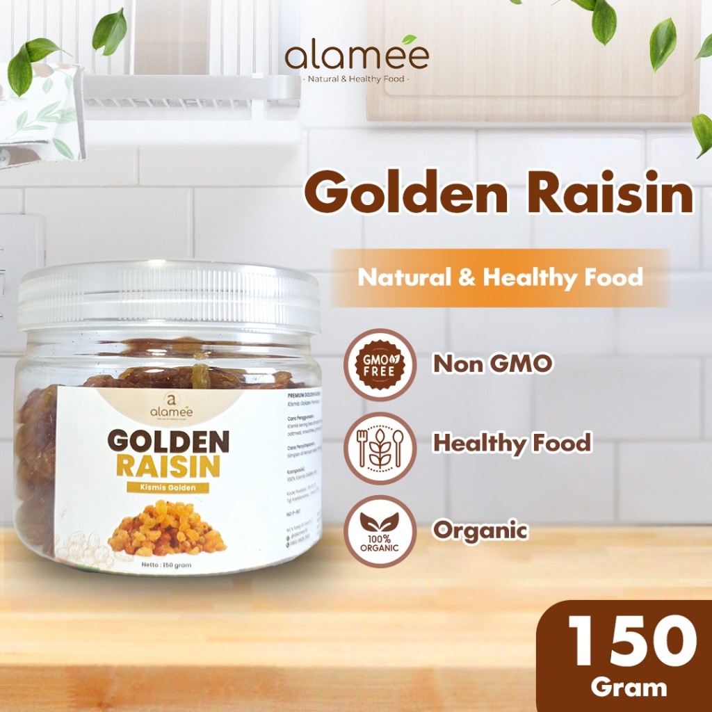 

ALAMEE Kismis Golden Raisin Cemilan Buah Kering Sehat Rendah Kalori Raisin Simin RAISINS 150gr